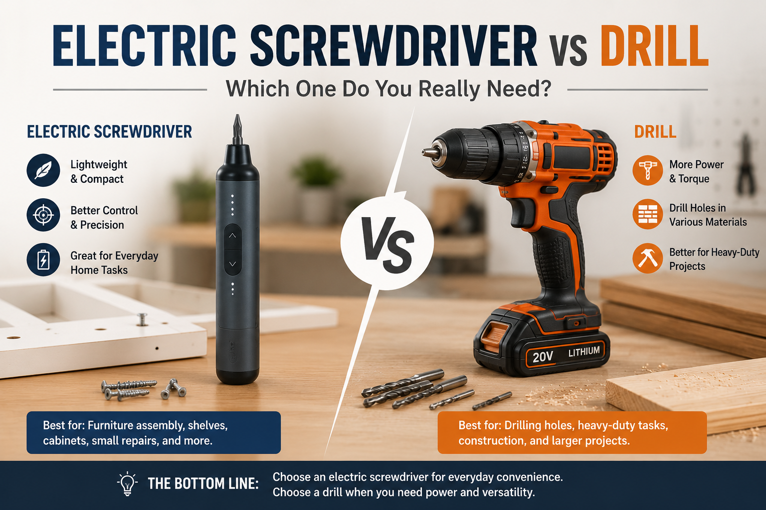 Electric Screwdriver vs Drill: Which One Do You Really Need?