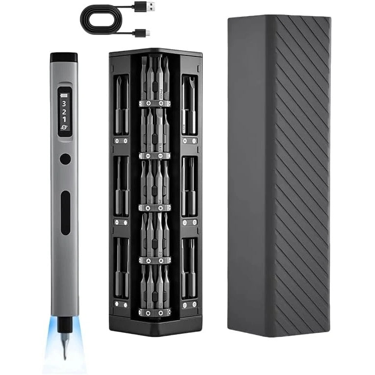 Electric Precision Screwdriver Set 52 Bits OLED Display USB-C for Electronics Repair