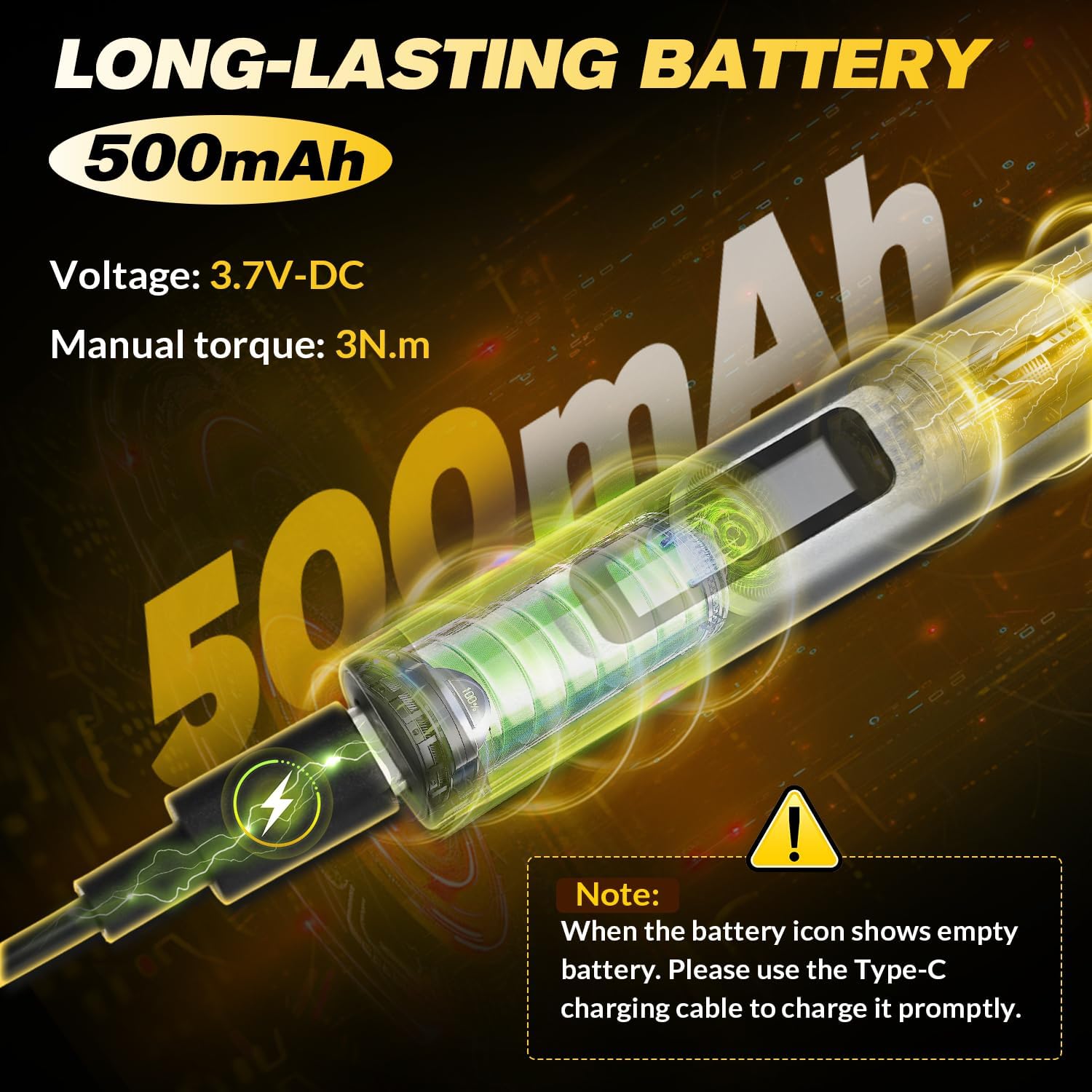 Electric Precision Screwdriver Set 52 Bits OLED Display USB-C for Electronics Repair