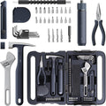 40 Piece Home Tool Kit with Cordless Electric Screwdriver and Organized Storage Case